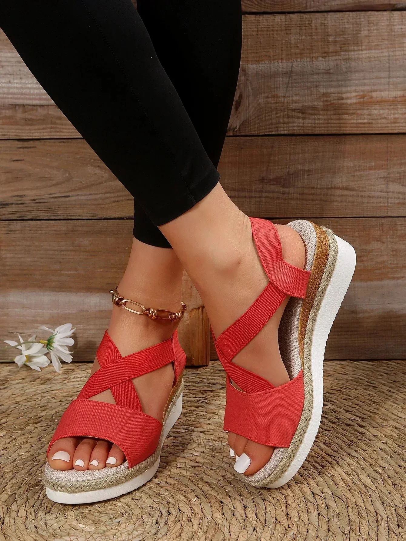 Orthopedic Espadrille Platform Sandals