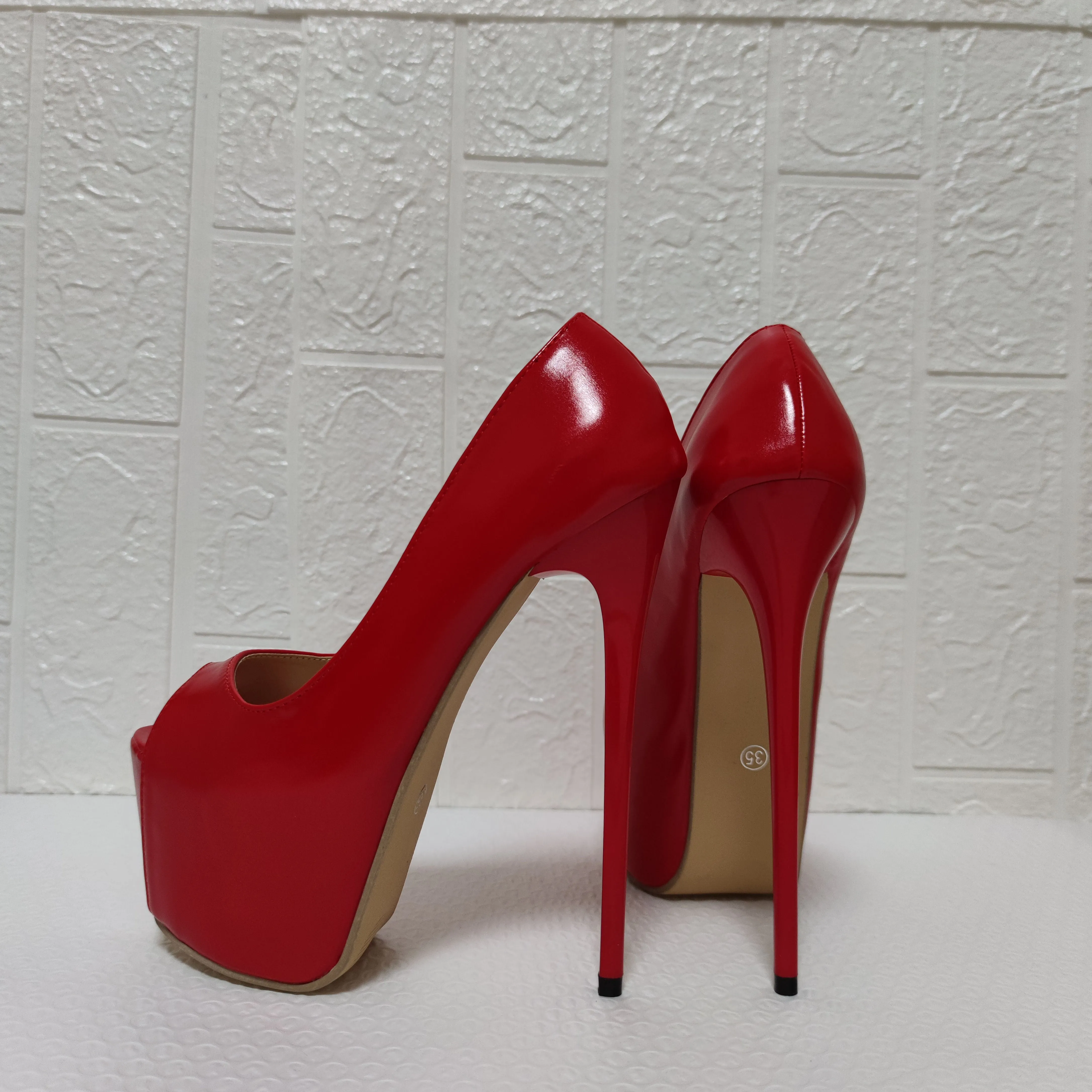 Peep Toe Retro Pumps