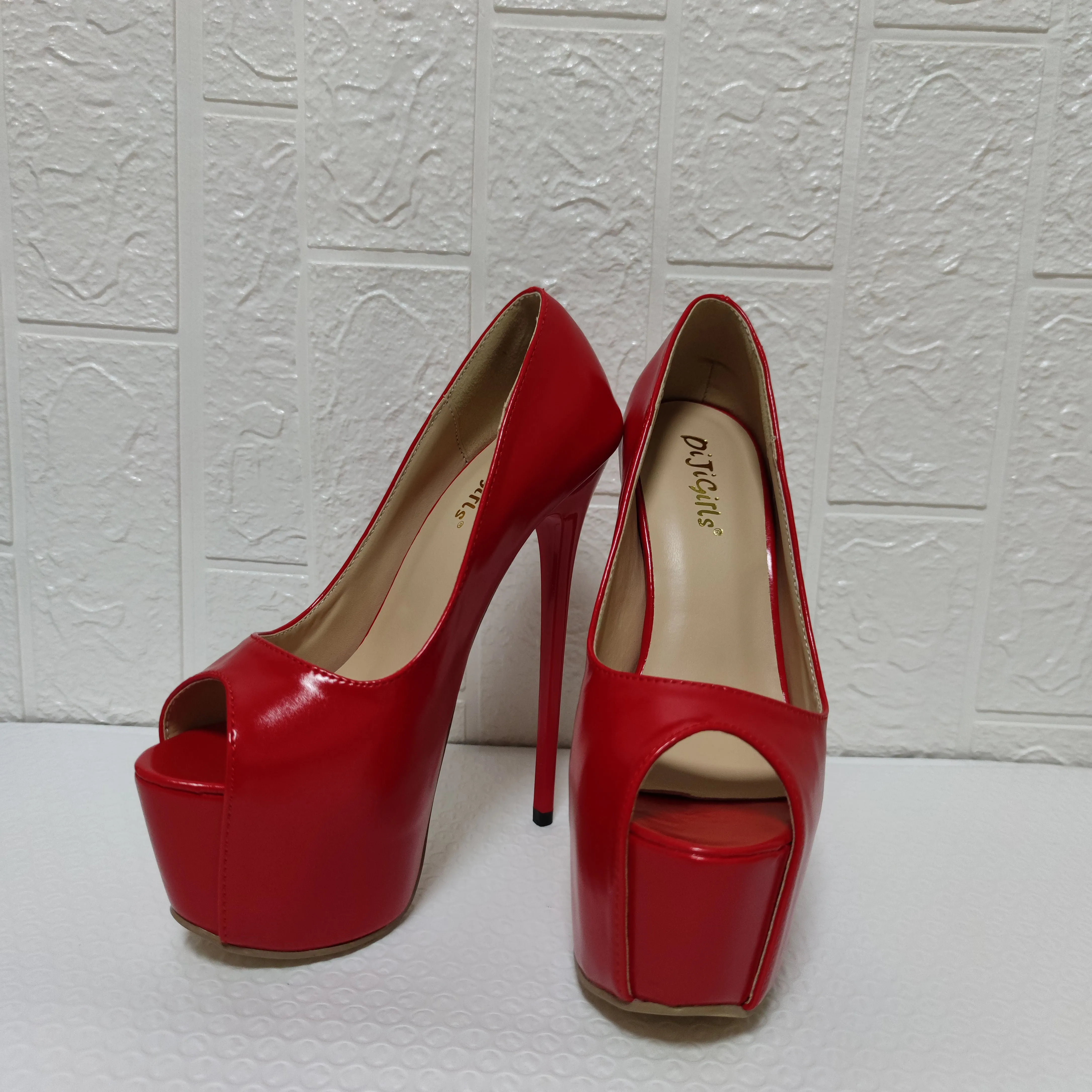 Peep Toe Retro Pumps