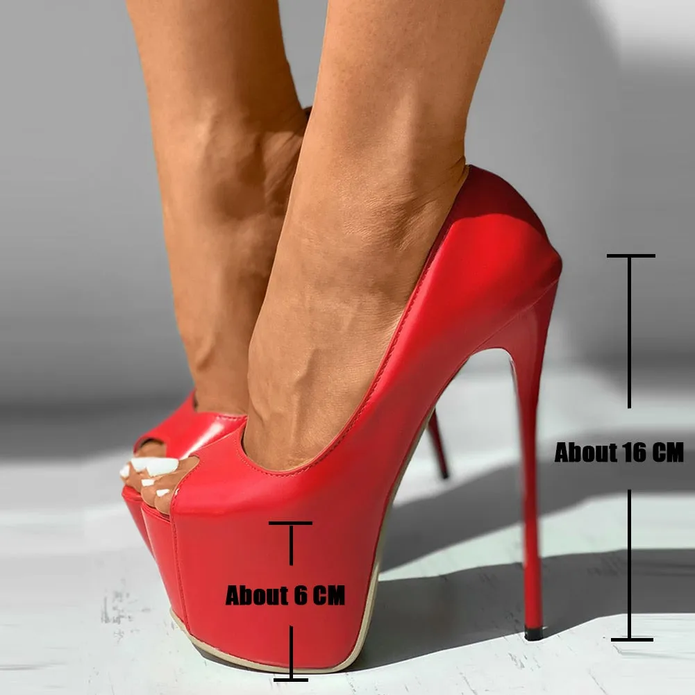 Peep Toe Retro Pumps