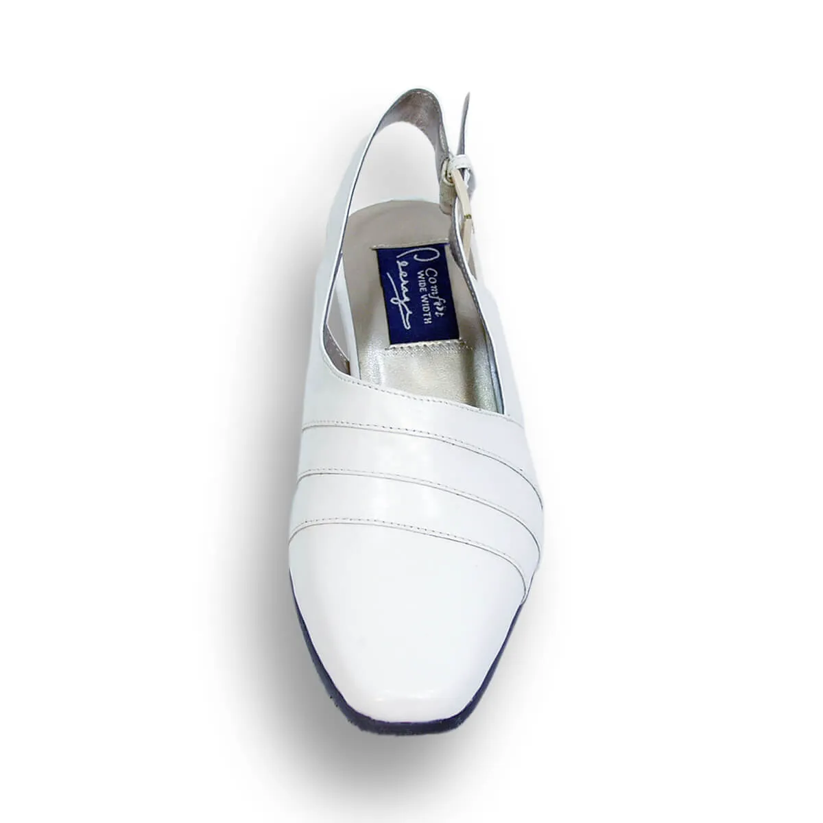 PEERAGE Susie Women's Wide Width Leather Slingback Pumps