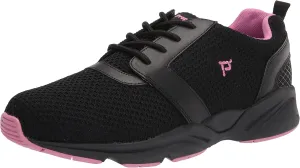 Propét womens Stability X Sneaker, Black/Berry, 8 XX-Wide US