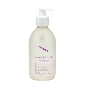 Provence Sante Cleansing Bath & Shower Gel - Moisturizing Almond Oil Body Wash for Dry Skin - Nourishing Calming Lavender Scent - Made in France - 10.2 Oz