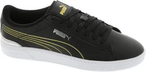 Puma Womens Vikky V3 Metallic Shine Lace Up Sneakers Shoes Casual - Black
