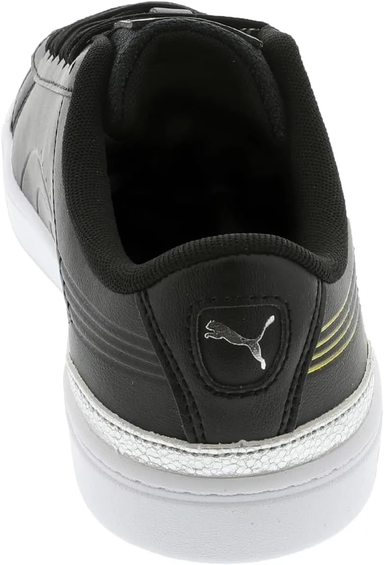 Puma Womens Vikky V3 Metallic Shine Lace Up Sneakers Shoes Casual - Black