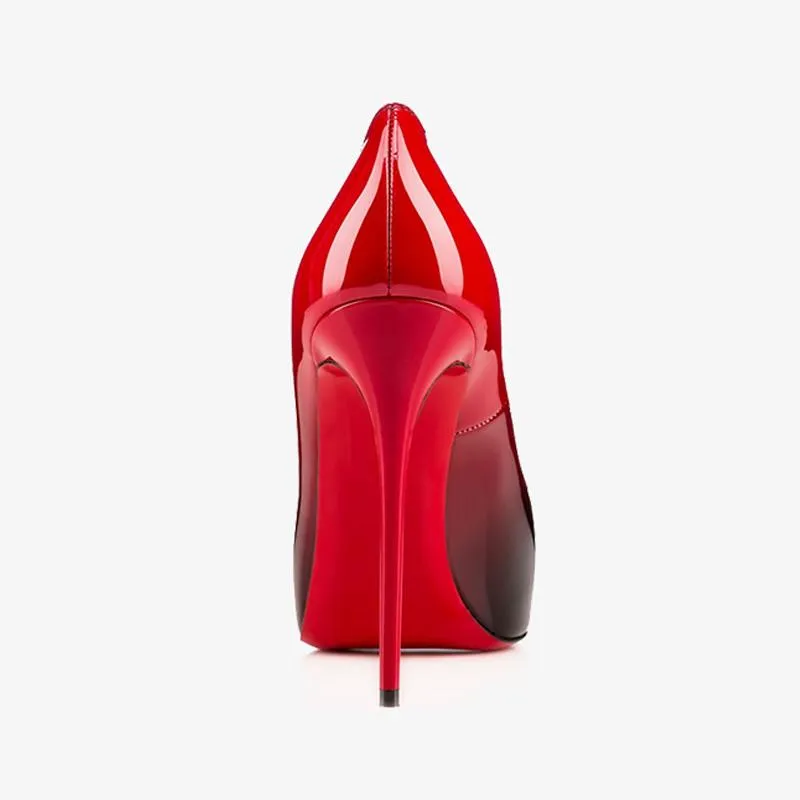 Red and Black Patent Leather Pump