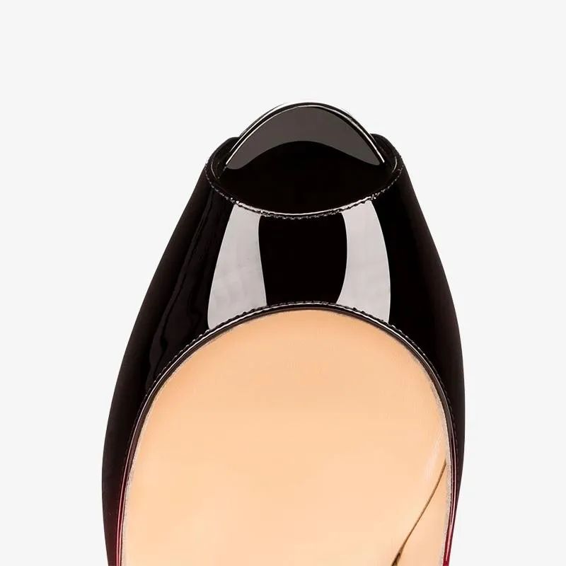 Red and Black Patent Leather Pump