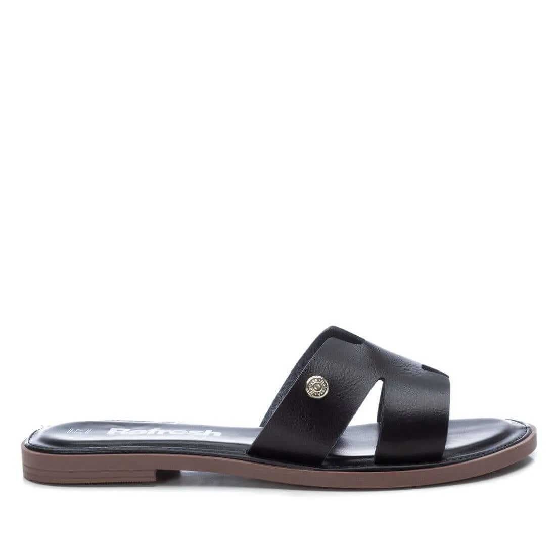 Refresh H Band Slip On Black Sandal