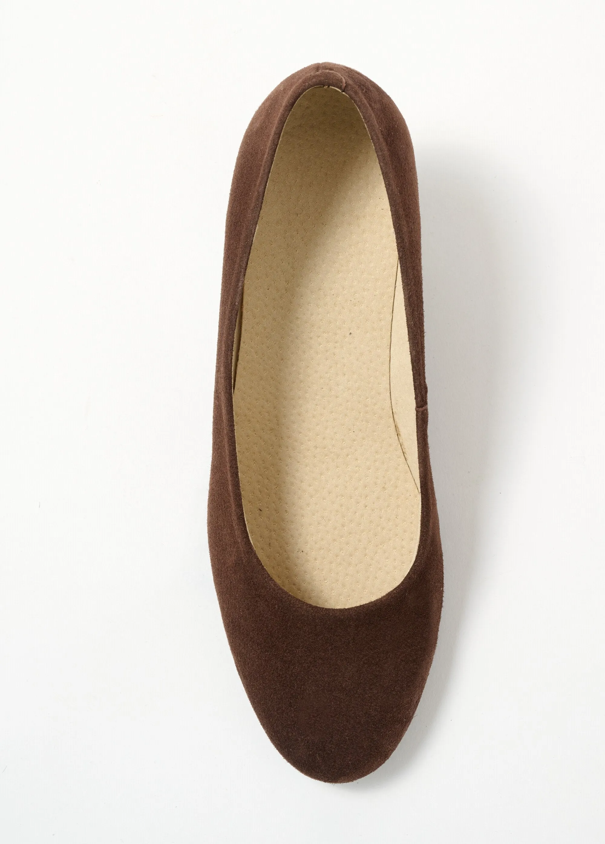 Round-toe leather slingbacks
