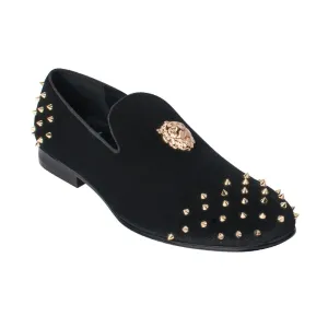 Royal Shoes Men's Smoker Loafers with Lion Head Buckle