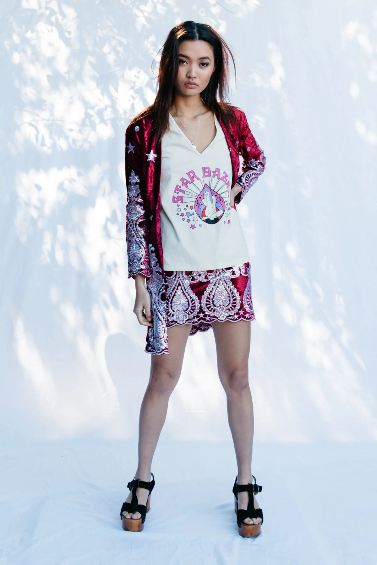 RUMI SKIRT - WINE