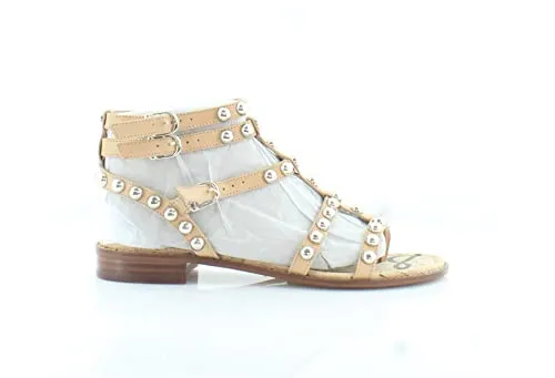 Sam Edelman Womens Eavan Natural Sand Strappy Sandals 7 W