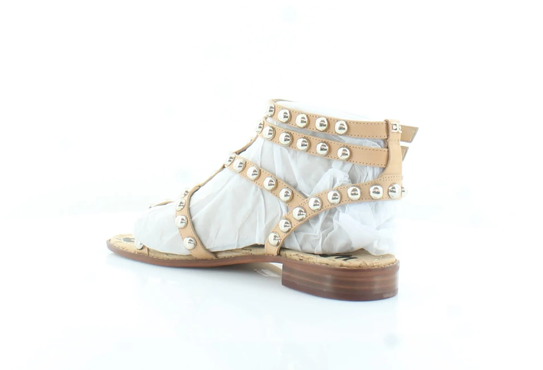 Sam Edelman Womens Eavan Natural Sand Strappy Sandals 7 W