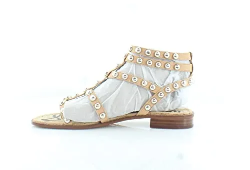 Sam Edelman Womens Eavan Natural Sand Strappy Sandals 7 W