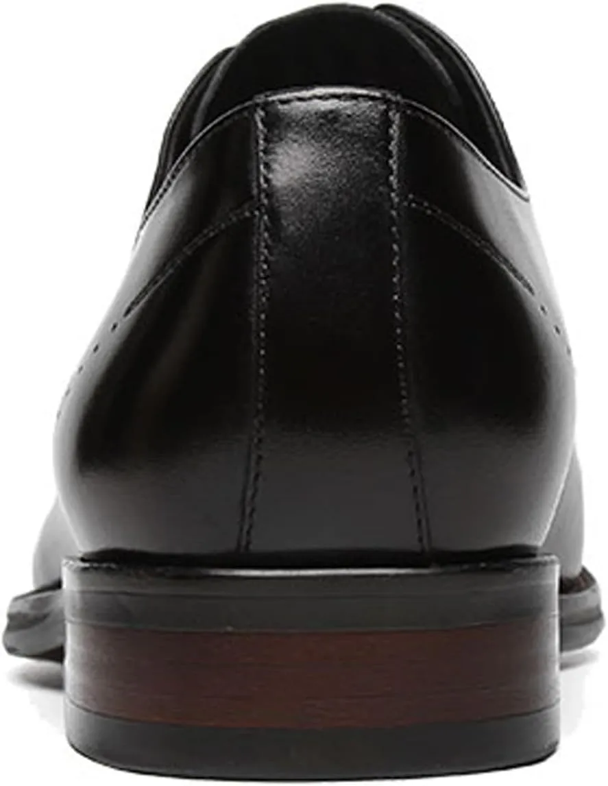 Santimon Men’s Genuine Leather Oxfords Dress Shoes – Handcrafted Cap-Toe Derby Shoes for Formal, Tuxedo, Prom, Wedding & Business Casual
