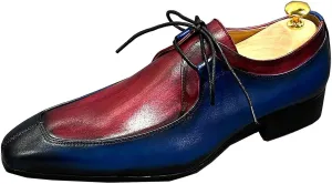 Santimon Mens Oxfords Formal Dress Genuine Leather Handmade Casual Derby Wedding Tuxedo Fashion Walking Shoes for Men
