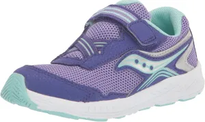 Saucony Ride 10 Jr Sneaker, Purple, 7 Wide US Unisex Little_Kid