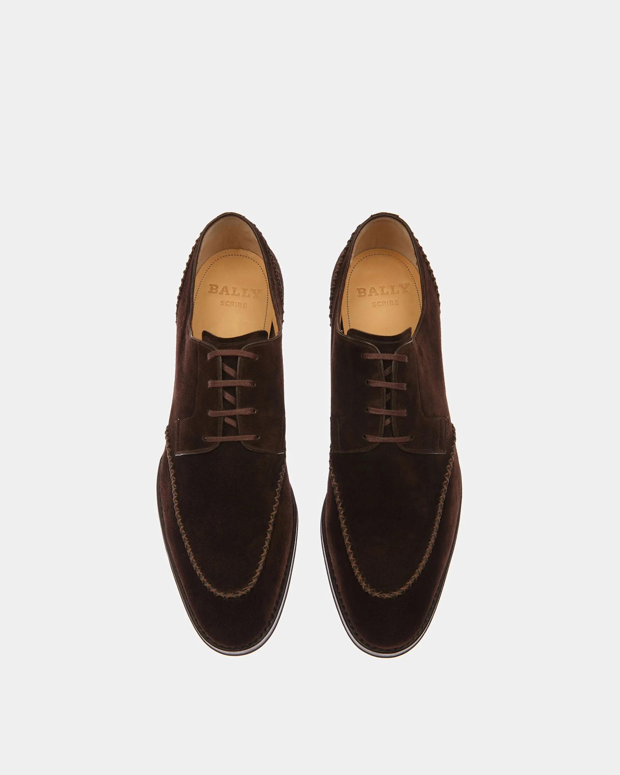Scaron Leather Derby Shoes In Brown