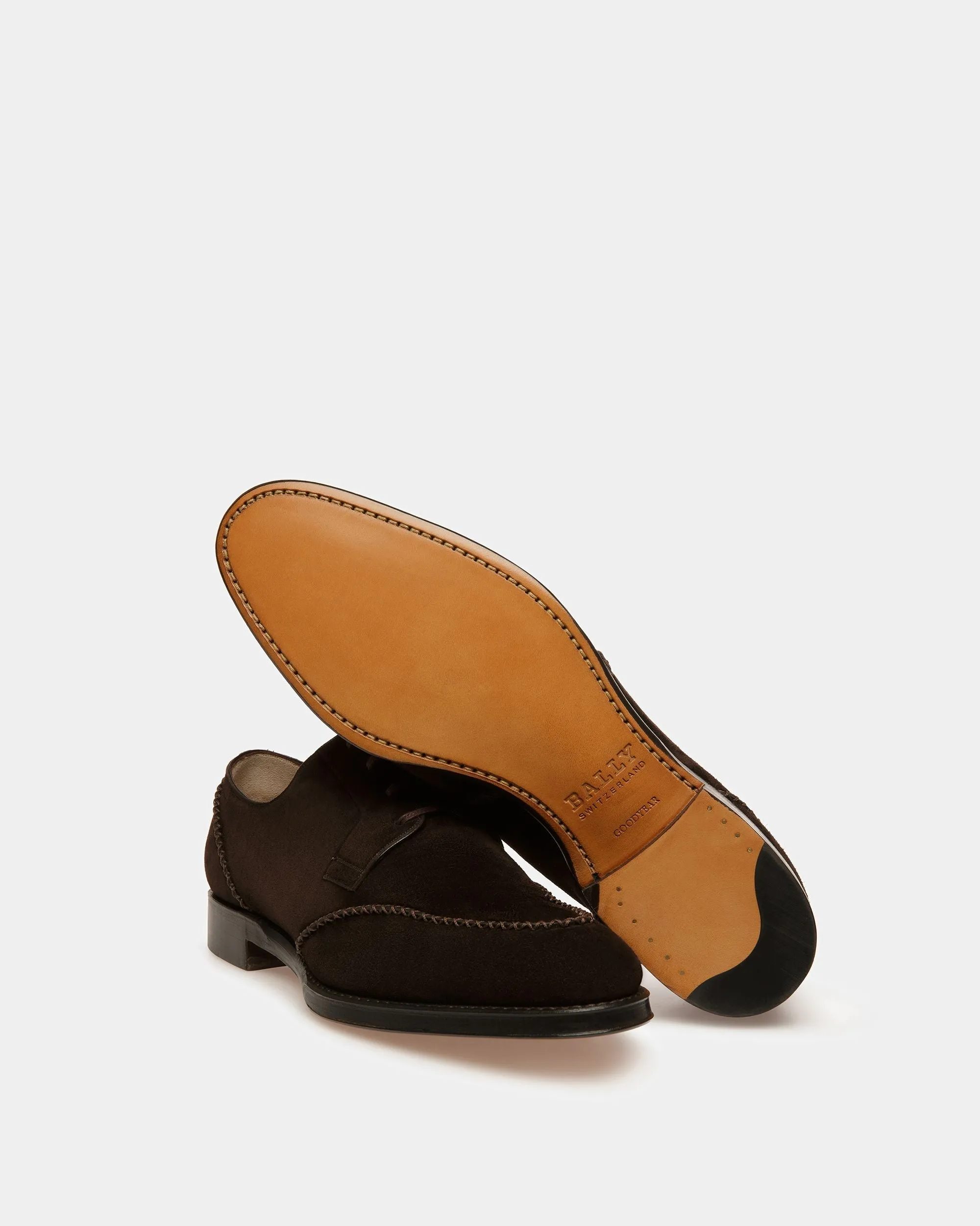 Scaron Leather Derby Shoes In Brown