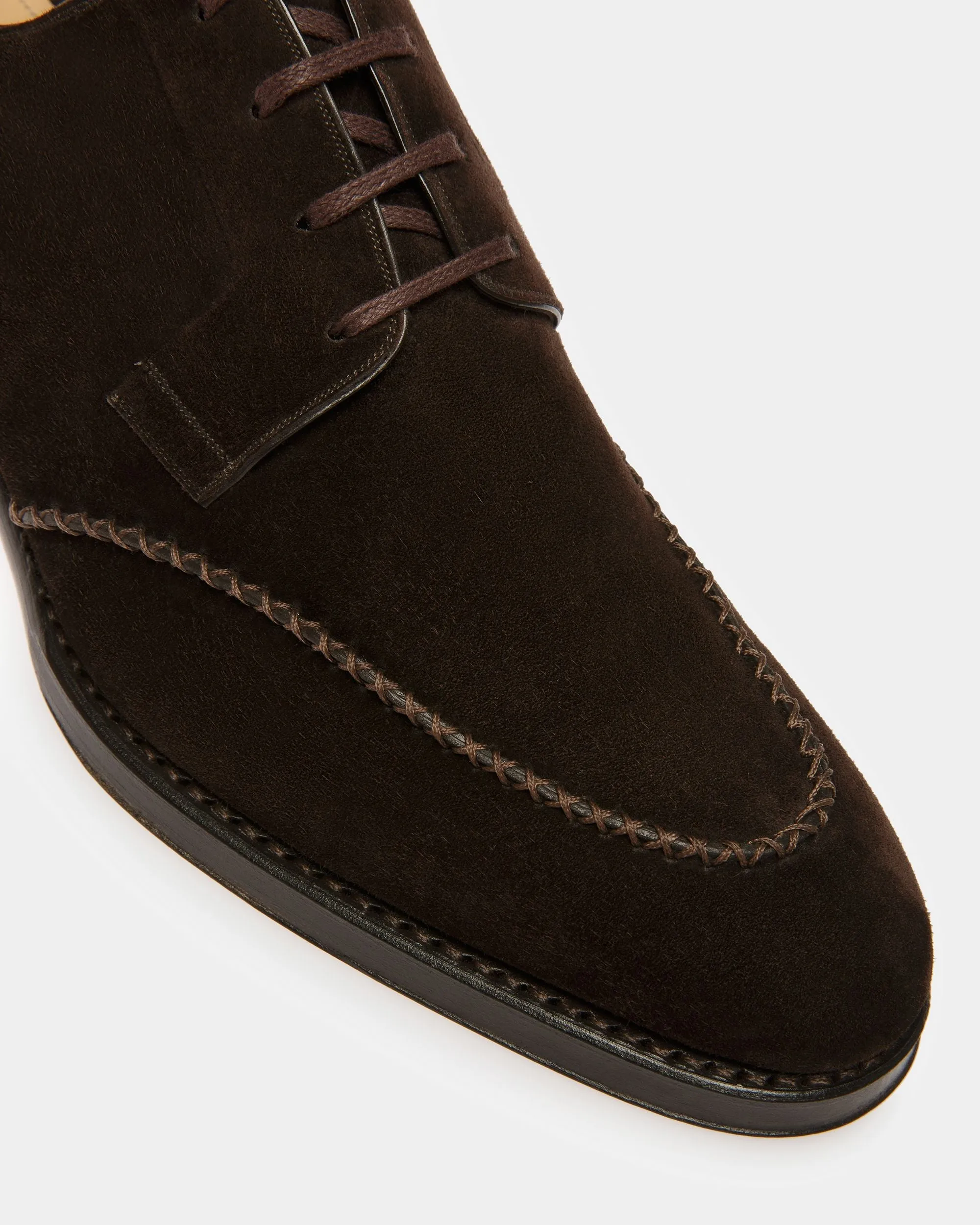 Scaron Leather Derby Shoes In Brown