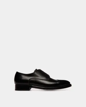 Scribe Un Derby in Black Grained Leather