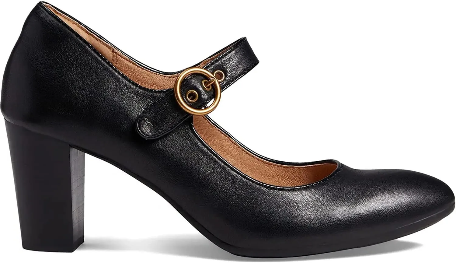 SHODENSE Women Chunky High Heel Mary Jane Suede Pumps Shoes Round Closed Toe Ankle Strap Dress Sandals 3" Block Heel Mary Jane Lolita Pumps Two-Toned Buckle Office Work Wedding Retro 4-11 M US