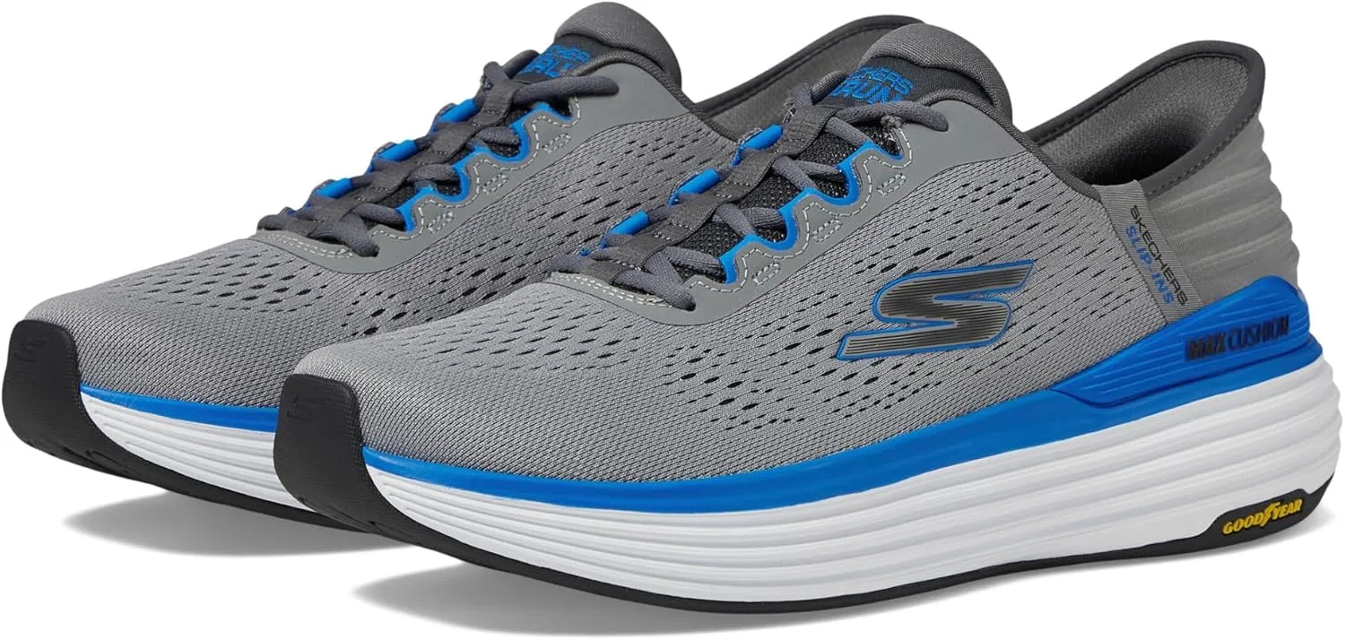 Skechers Men's Hands Free Slip-ins Max Cushioning Suspension-Linear Focus Sneaker