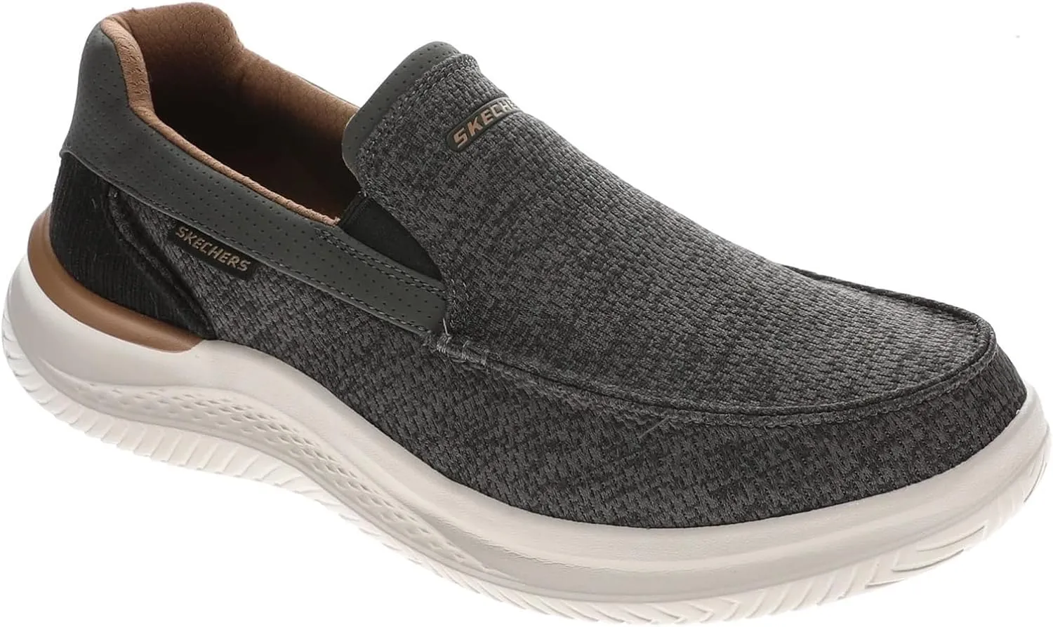 Skechers USA Men's Men's Hasting-Marco Sneaker, Grey/Black, 7.5