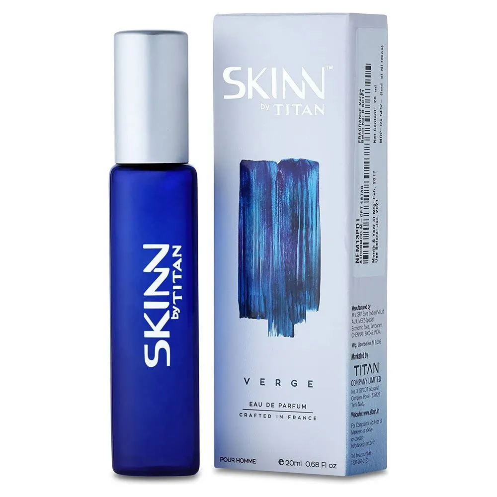 Skinns by Titan Verge Long Lasting EDP for Men - 20 mL - Eau De Parfum for Men - Premium Fragrance