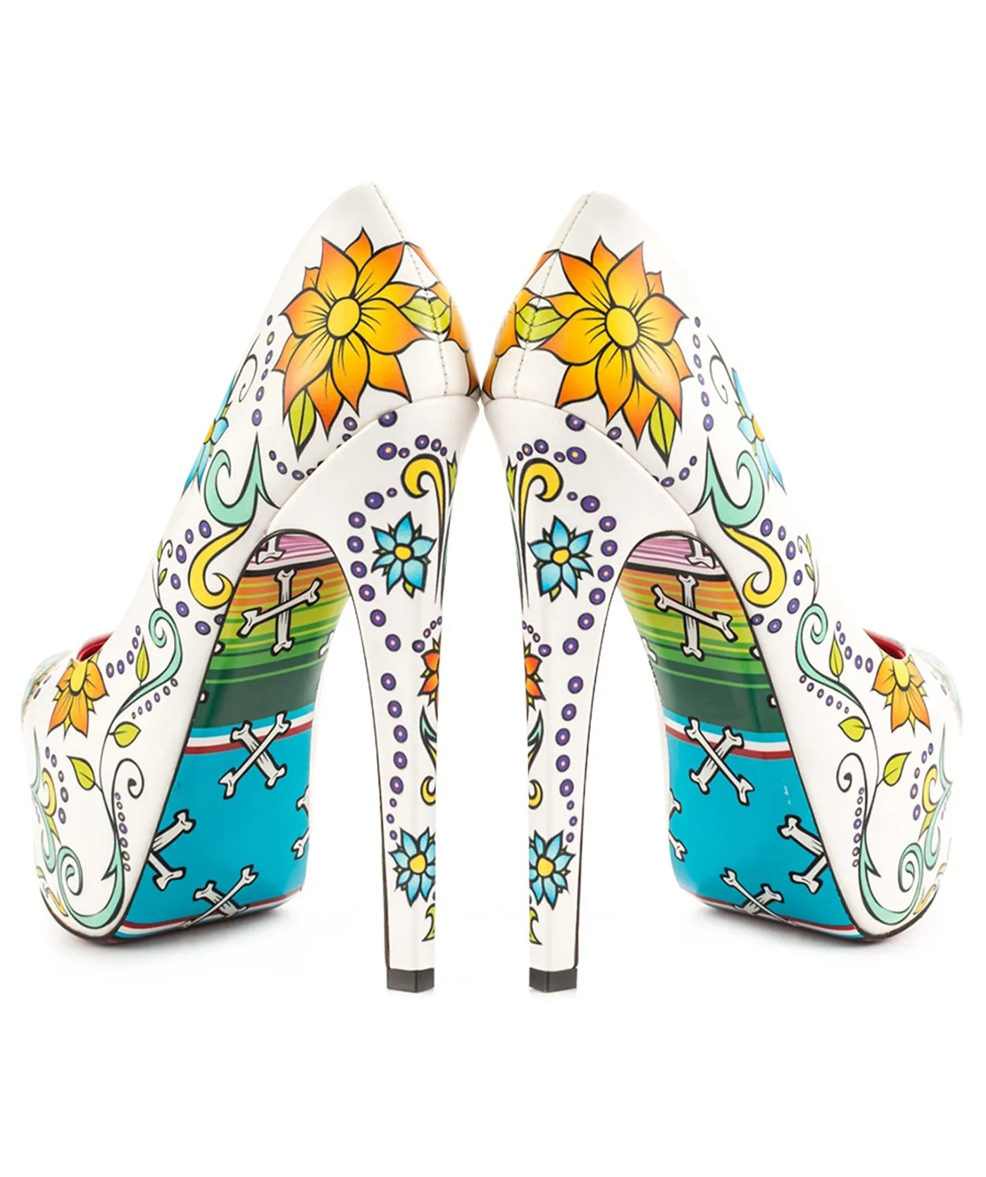 Skully Leather Platforms