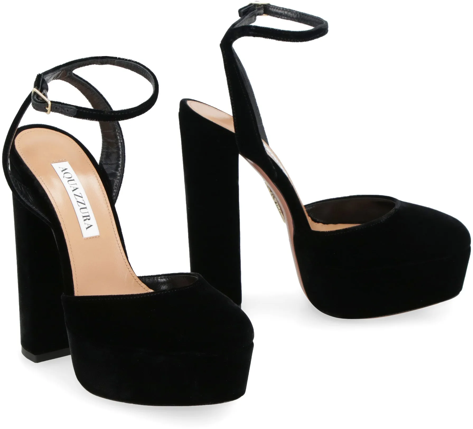 So High velvet platform pump
