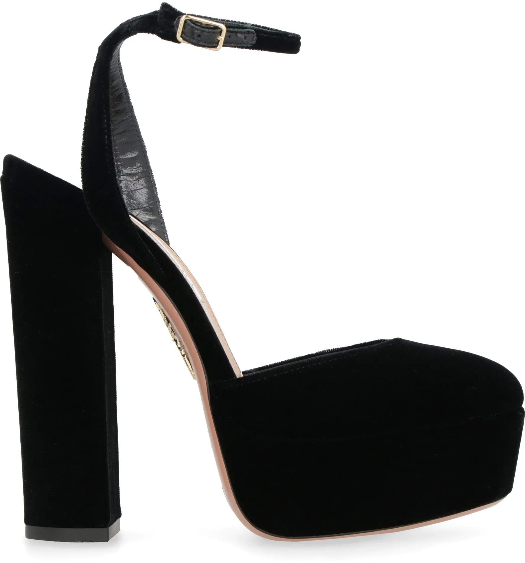 So High velvet platform pump