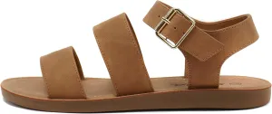 Soda COMING ~ Women Casual Open Toe Two Bands with Ankle Strap Fashion Slide Flat Sandal