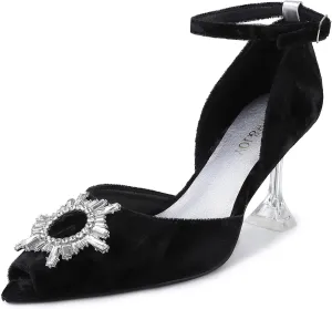 SPR&JOY Women's Pumps Comfort Closed Toe Low Heel Pump Dress Office Wedding Shoes for Women