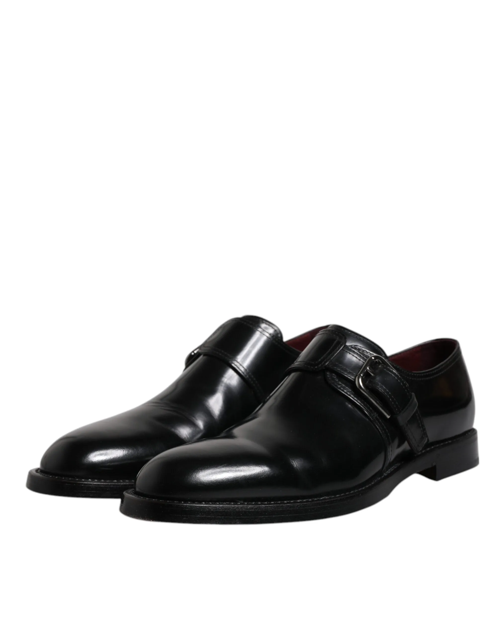Strap Monk Leather Impressive variety Shoes Formal Black Advanced & Gabbana Derby Dolce