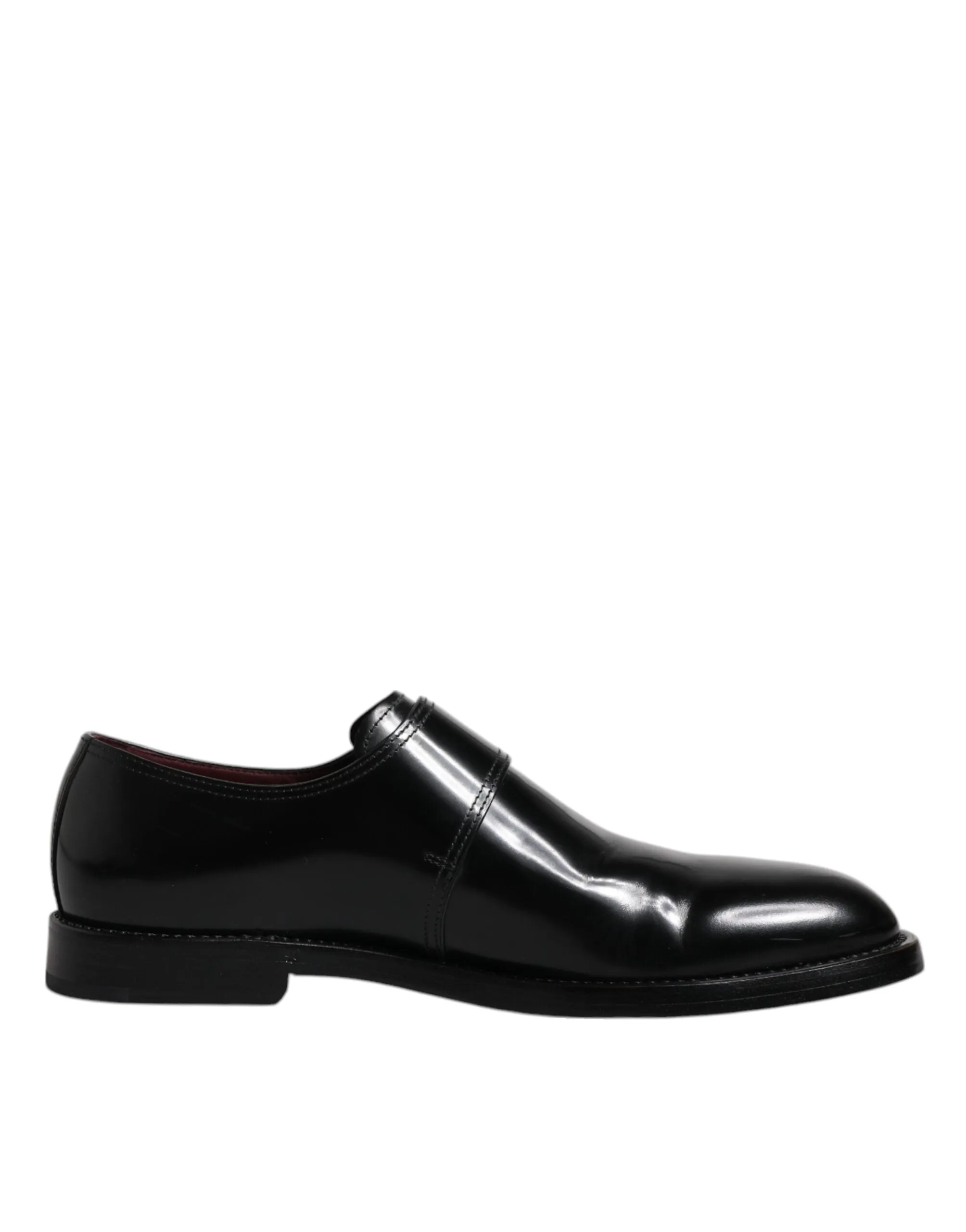 Strap Monk Leather Impressive variety Shoes Formal Black Advanced & Gabbana Derby Dolce