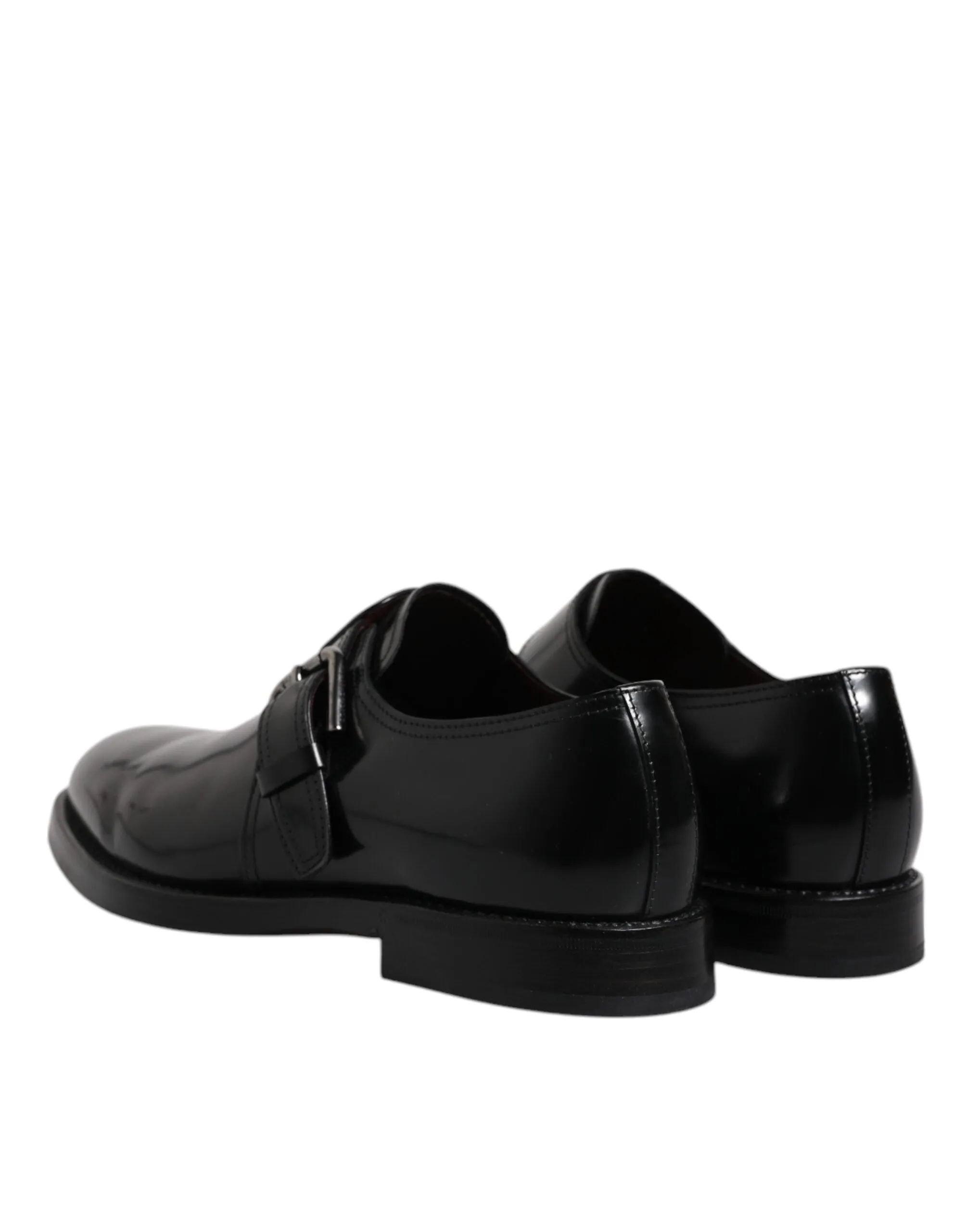 Strap Monk Leather Impressive variety Shoes Formal Black Advanced & Gabbana Derby Dolce