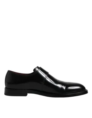 Strap Monk Leather Impressive variety Shoes Formal Black Advanced & Gabbana Derby Dolce