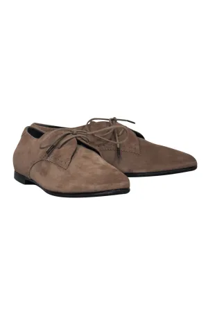 Suede 9.5 Balenciaga Loafers Lace-Up - Oxford Specially designed Sz Tan In-demand product