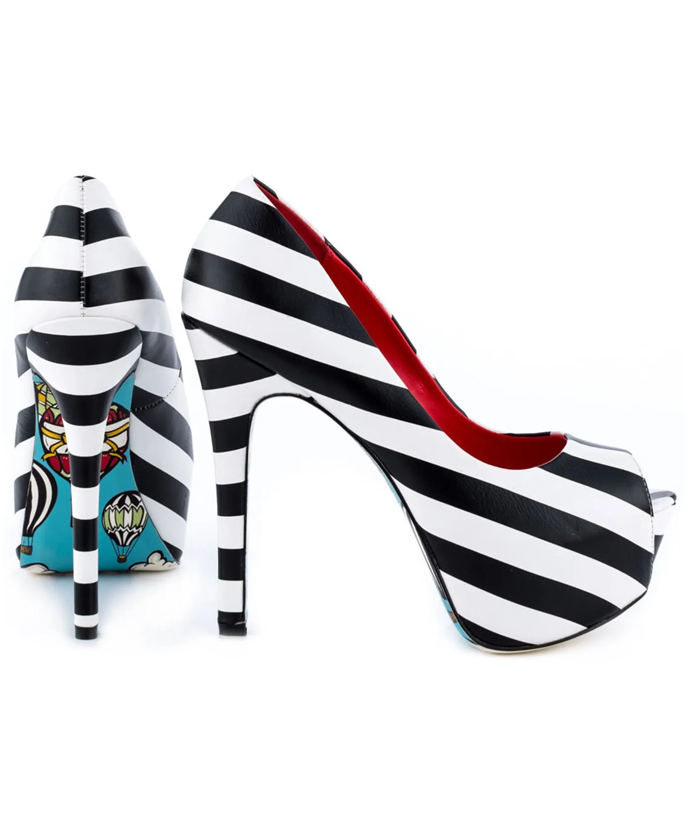 Sydney Striped Leather Platforms
