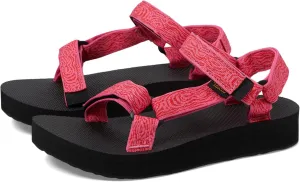 Teva Women's Midform Universal Sport Sandal, Ripple Hot Pink, 5