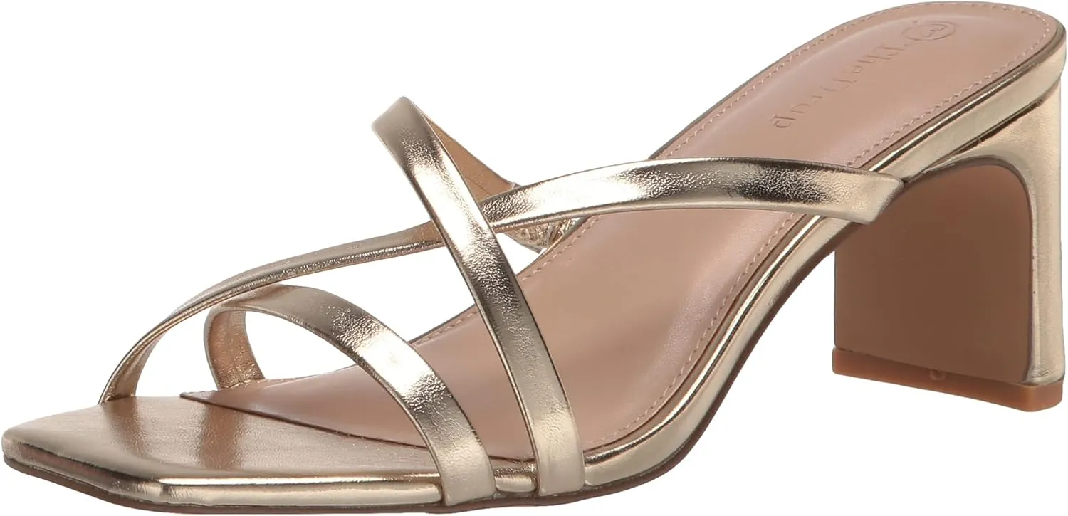 The Drop Women's Amelie Strappy Square Toe Heeled Sandal