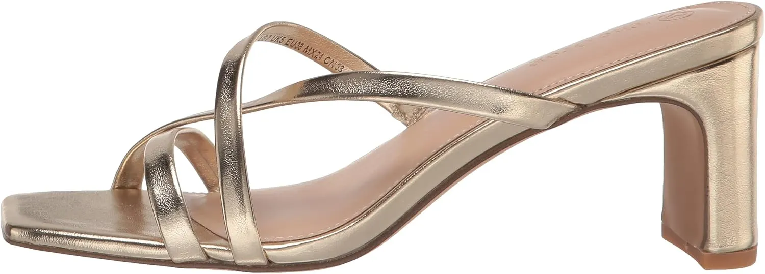 The Drop Women's Amelie Strappy Square Toe Heeled Sandal