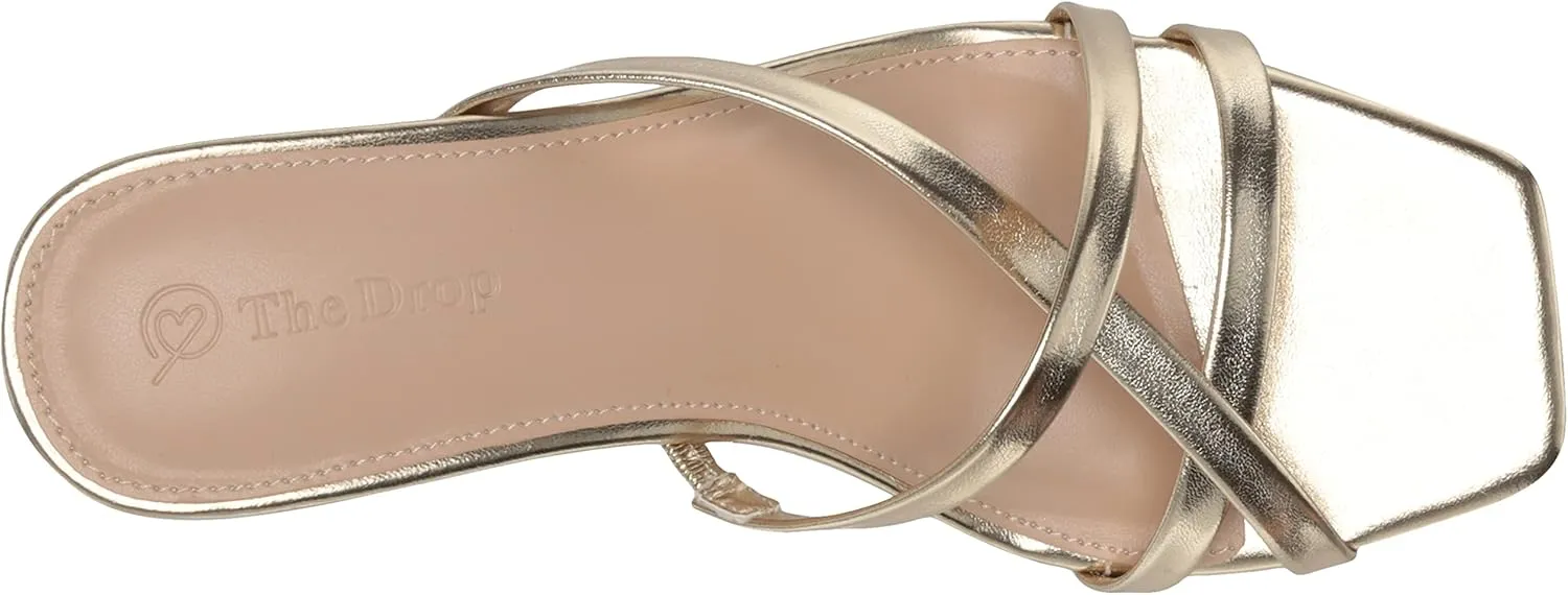 The Drop Women's Amelie Strappy Square Toe Heeled Sandal