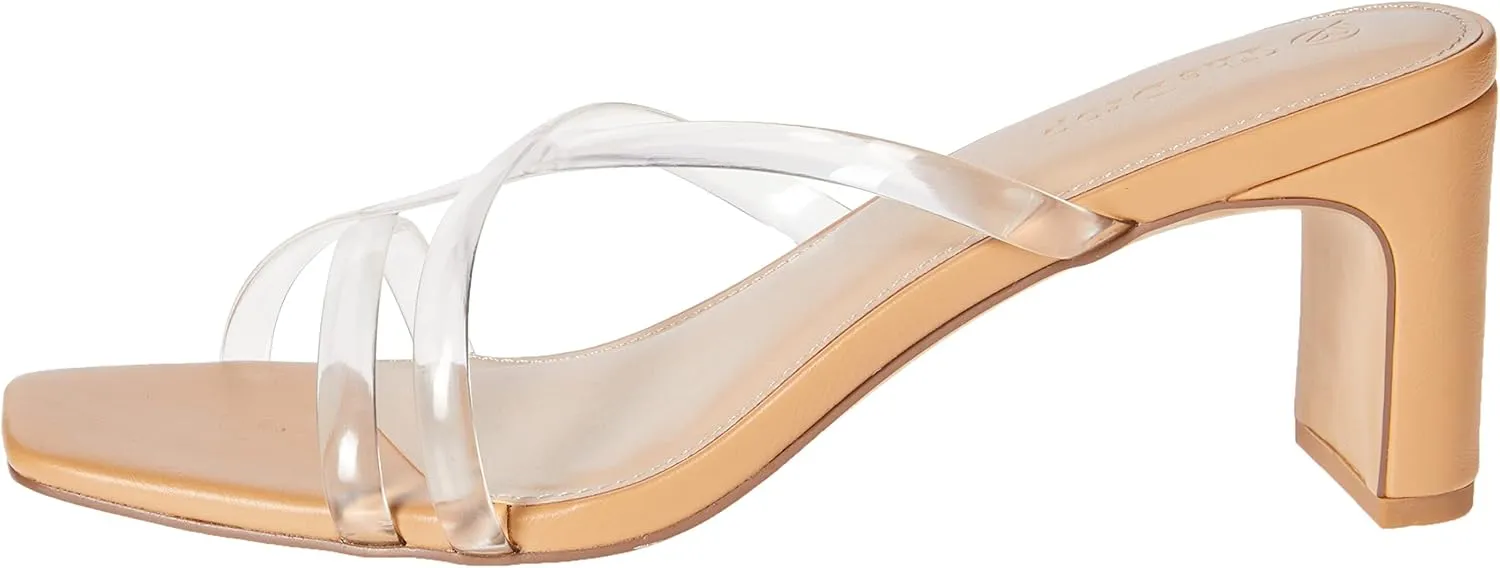 The Drop Women's Amelie Strappy Square Toe Heeled Sandal