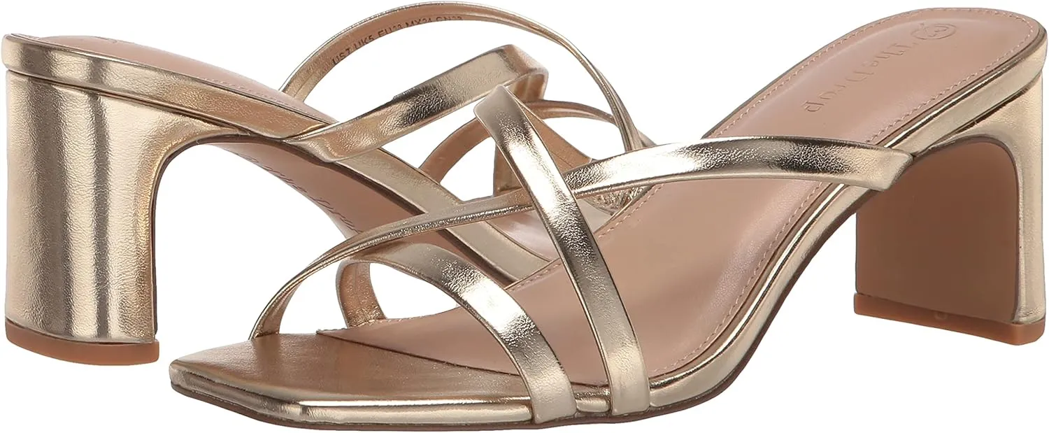 The Drop Women's Amelie Strappy Square Toe Heeled Sandal