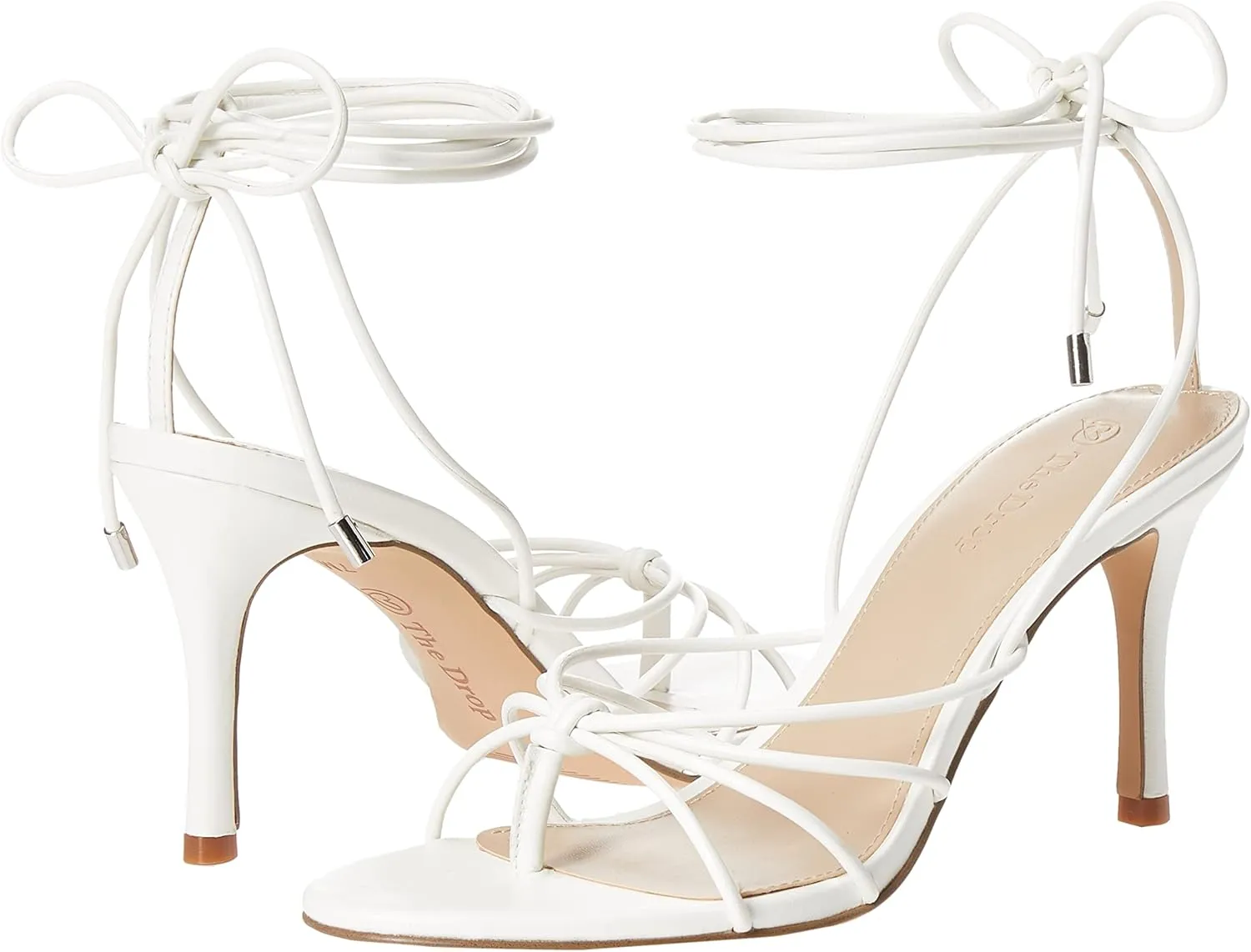 The Drop Women's Archie Lace-up Strappy Heeled Sandal Open Toe Heels