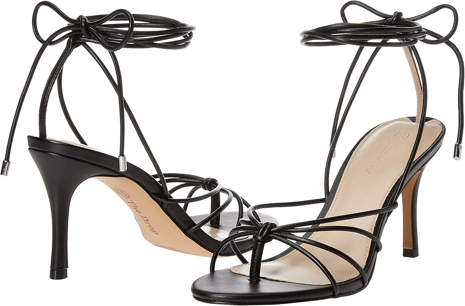 The Drop Women's Archie Lace-up Strappy Heeled Sandal Open Toe Heels