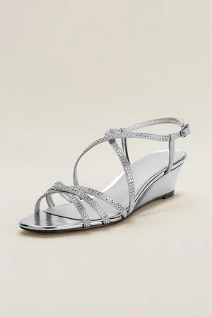 Touch of Nina Strappy Beaded Wedge Sandal