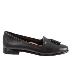 Trotters Liz Tassel T2224-001 Womens Black Narrow Loafer Flats Shoes